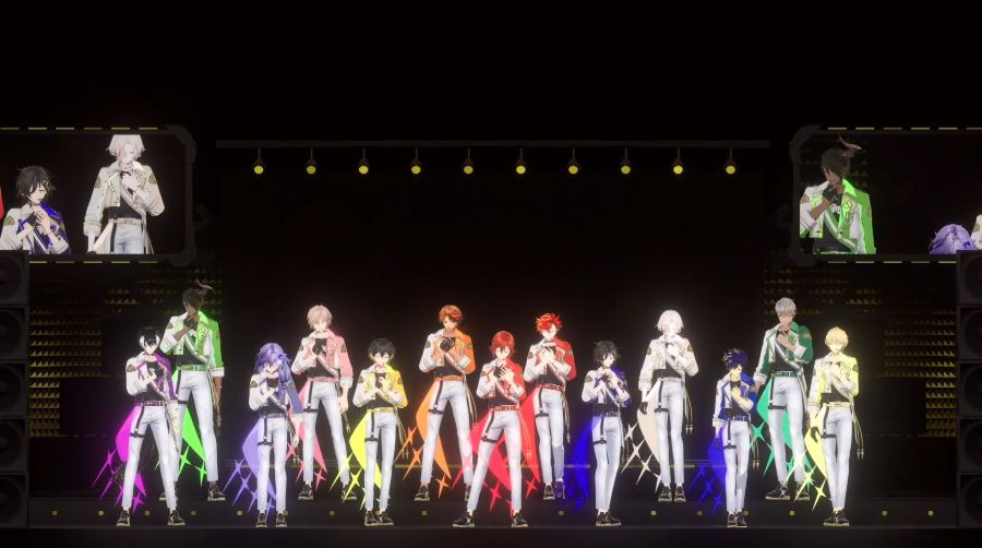 picture of the male idol group, Holostars , from their live concert's venue.